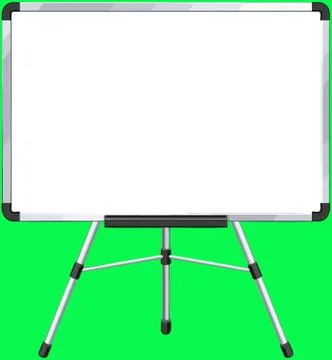 Whiteboard frame school seminar presentation class green background illustrat Stock Illustration
