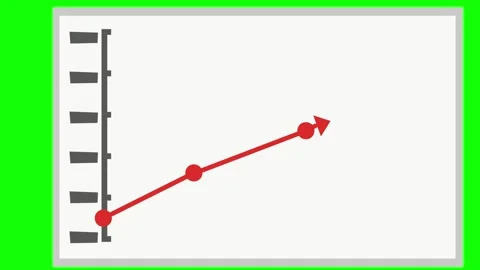 Whiteboard Graph Animation with Green Screen Background Stock Footage 311965588