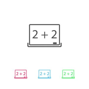 Whiteboard icon flat. Stock Illustration