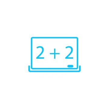 Whiteboard icon flat. Stock Illustration
