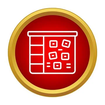 Whiteboard icon representing learning education and presentation Stockillustratie