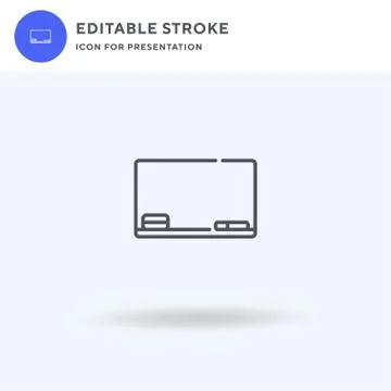 Whiteboard icon vector, filled flat sign, solid pictogram isolated on white,  Illustrazione stock