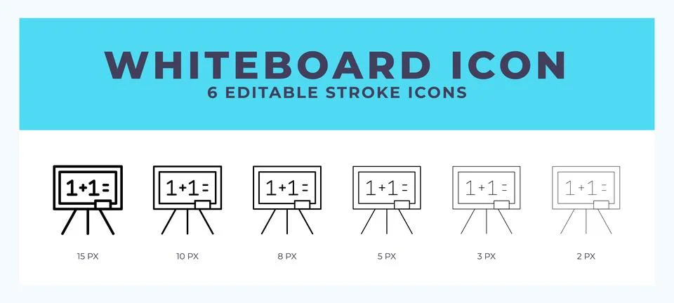 Whiteboard icon vector for web. And mobile app. Editable stroke outline icon. 스톡 일러스트