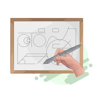 Whiteboard Illustration Stock Illustration