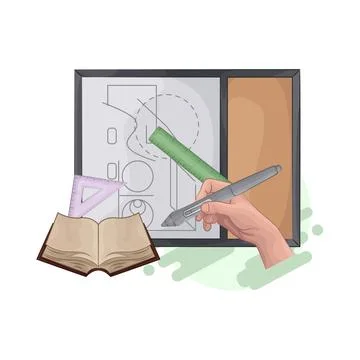 Whiteboard Illustration Stock Illustration