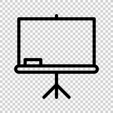 Whiteboard line icon. Vector illustration. Stock Illustration