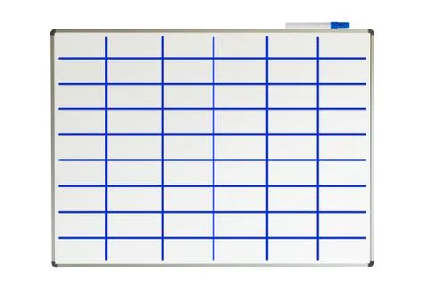 Whiteboard with lines drawn on it Stock Photos