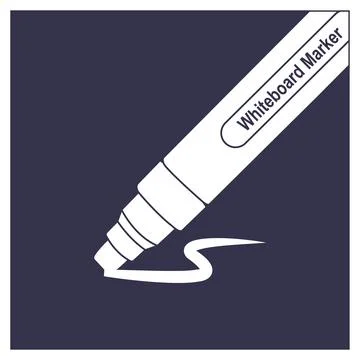 Whiteboard marker icon design Illustrazione stock