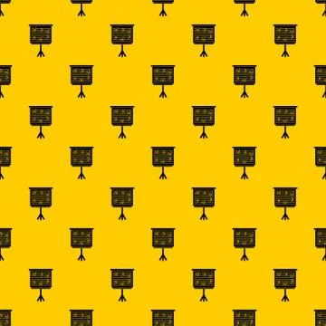 Whiteboard with music notes pattern Illustrazione stock