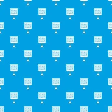 Whiteboard with music notes pattern seamless blue 스톡 일러스트