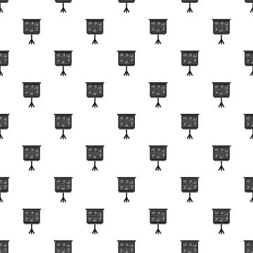 Whiteboard with music notes pattern vector Illustrazione stock