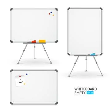 Whiteboard Set. Different View. Vector 스톡 일러스트