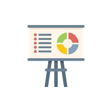 Whiteboard is showing charts and data analysis for business presentation Stock Illustration