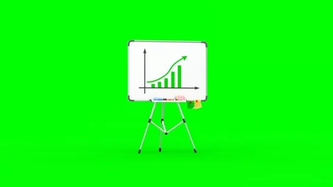 Whiteboard Showing Increasing Bar Chart Illustrating Growth Data Trends on .. 库存影片 303141510