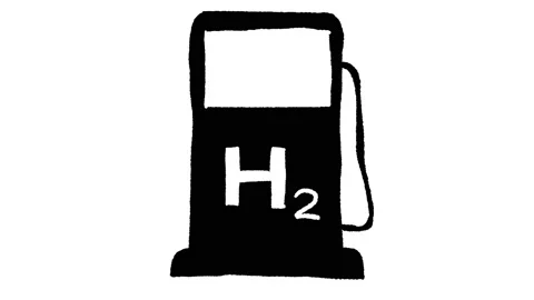 Whiteboard style animation of a hydrogen refueling pump Video stock 153318951