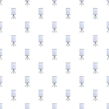 Whiteboard with tripod seamless pattern background illustration Stockillustratie