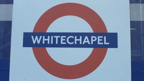Whitechapel Underground  Sign Video stock 82390215