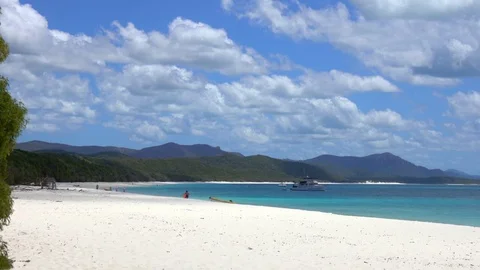 Whitehaven Beach, Tropical Landscape Stock-Footage 70796301