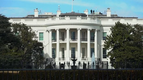Whitehouse - South Lawn Stock Footage