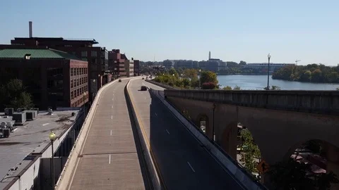 Whitehurst Freeway Washington DC Stock Footage 84782624