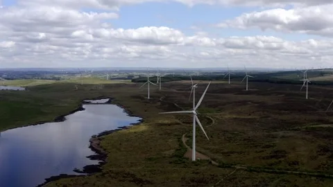 Whitelee Wind Farm Eaglesham Glasgow Stock Footage 247353043