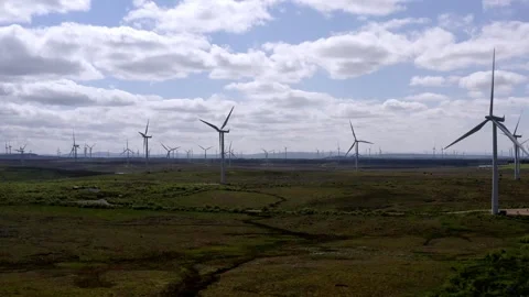 Whitelee Wind Farm Eaglesham Glasgow Stock Footage 247353881