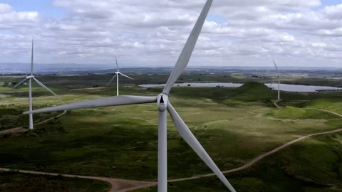 Whitelee Wind Farm Eaglesham Glasgow Stock Footage 247353942