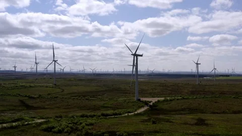 Whitelee Wind Farm Eaglesham Glasgow Stock Footage 247354927