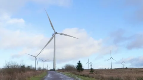 Whitelee wind farm, Eaglesham Moor, near Glasgow, Scotland, UK Video stock 300191650