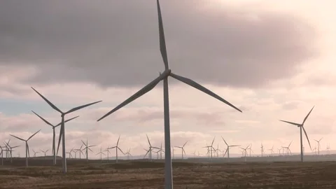 Whitelee windfarm, Scotland Stock Footage 169507426