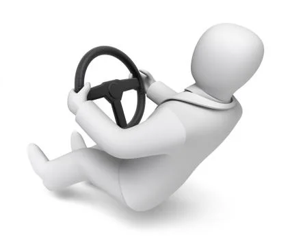 Whiteman is driving Stock Illustration