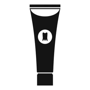 Whitening toothpaste icon, simple style Illustrazione stock
