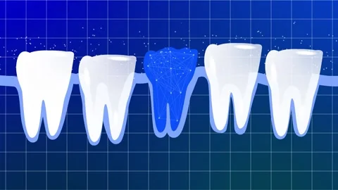 Whitening toothpaste transforms yellow teeth to healthy white Stock Footage 302885461