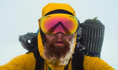 Whiteout selfie Stock Photos