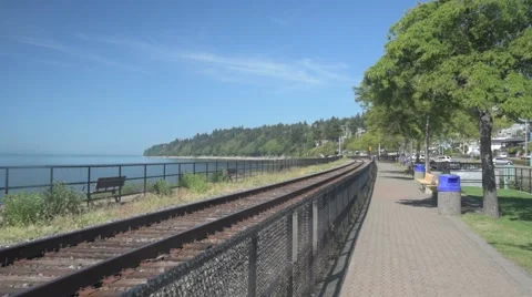 WhiteRock Beach Front Pan 스톡 동영상 66526415