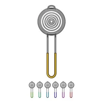 Whites egg separator tool cartoon vector graphic Stock Illustration