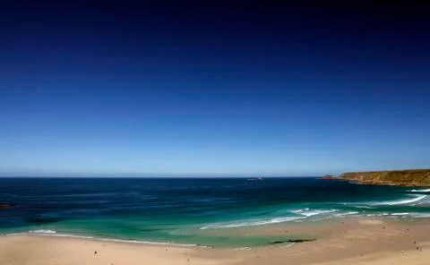 Whitesands bay in cornwall Stock Photos