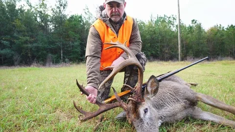 Whitetail Deer Hunter Stock Footage 81764430