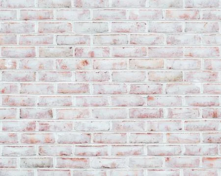 Whitewashed brick wall texture Foto stock