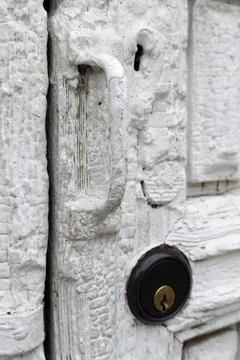 Whitewashed Door Foto stock
