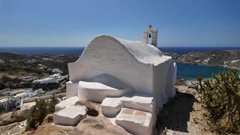 Whitewashed Greek Chapels Stock Footage 311134452