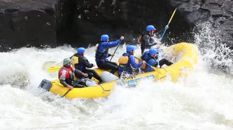 WHITEWATER ON THE GAULEY RIVER Stock Footage 12186626
