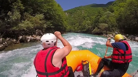 Whitewater Rafting Stock Footage 91288933