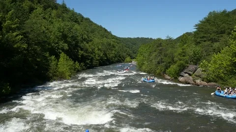 Whitewater Rafting on the Ocoee River Video stock 52971078