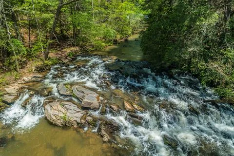 Whitewater view from the bridge Stock Photos