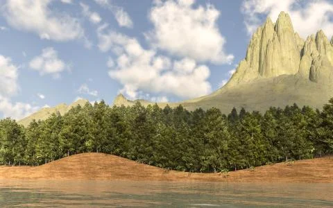 Whitewood Mountains Stockillustratie