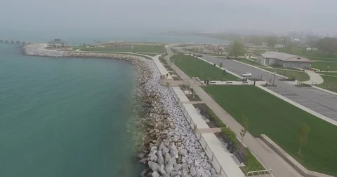 Whiting pier parallel Stock Footage 90748891
