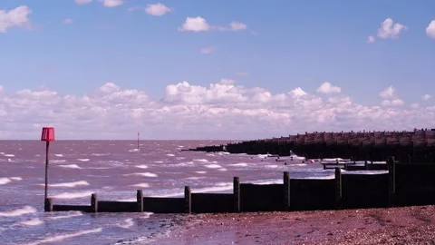 Whitstable beach 스톡 동영상 211029919