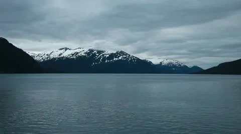 Whittier bay evening Alaska P HD 8099 Stock Footage 11151453