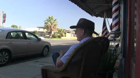 Whittling by the barber pole Stock Footage 24845160